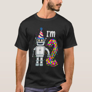 T-shirt Enfants Petit Robot J'ai 2 ans Robotique Science 2