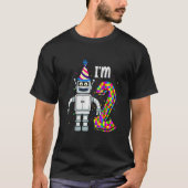 T-shirt Enfants Petit Robot J'ai 2 ans Robotique Science 2 (Devant)