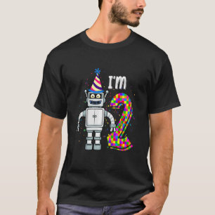 T-shirt Enfants Petit Robot J'ai 2 ans Robotique Science 2