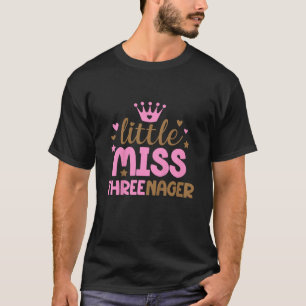 T-shirt Enfants Petite Miss Trois Enfants Anniversaire Jeu