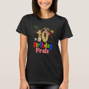 T-shirt Enfants Pirate 10e anniversaire Décorations Enfant