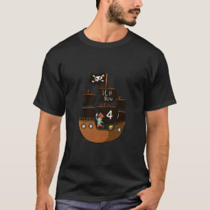 T-shirt Enfants Pirate Kid Sur Bateau Pirate Enfants Quatr