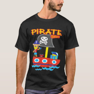 T-shirt Enfants Pirate Ours Trésor Crabe Navire Ocean Adve