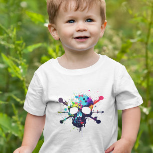 T-shirt Enfants Pirate Skull & Crossbones éclatant couleur