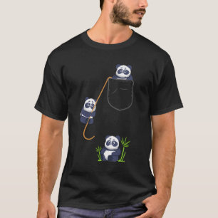 T-shirt Enfants Poche Animal Panda Porter Vêtements tenue