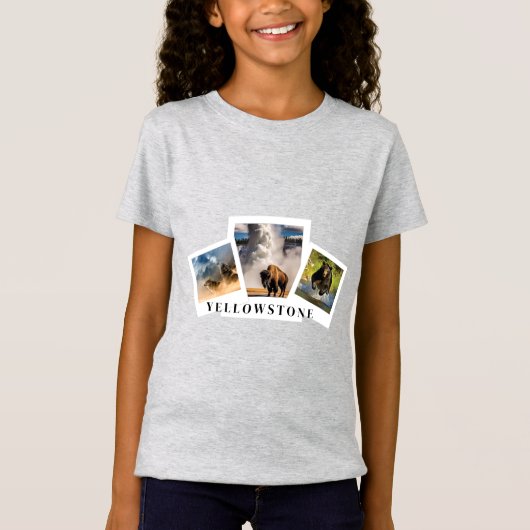 T-Shirt Enfants Polaroid Yellowstone (Devant)