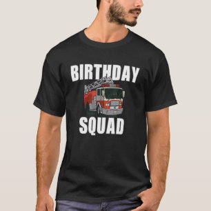 T-shirt Enfants Pompier Anniversaire Squad Fire Truck Boy