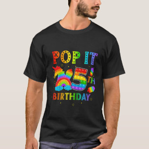 T-shirt Enfants Pop It 5e anniversaire 5 ans Popup Party p