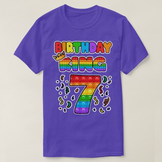 T-shirt Enfants Pop It 7Anniversaire roi 7 Anniversaire ga (Design devant)