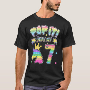 T-shirt Enfants Pop It 7th Birthday Girls Boys 7 Years Old