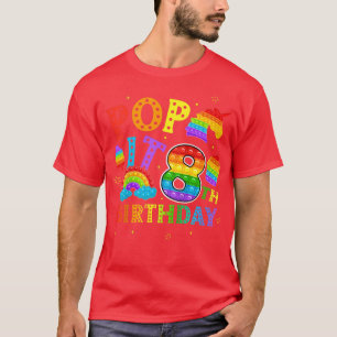 T-shirt Enfants pop it 8e anniversaire 8 ans pop fête pour