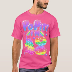 T-shirt Enfants Pop It 8th Birthday Girls Boys 8 Years Old