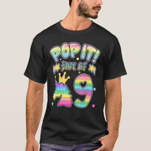 T-shirt Enfants Pop It 9th Birthday Girls Boys 9 Years Old