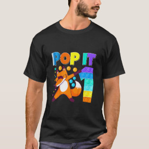 T-shirt Enfants Pop It Fox Heureux 1e anniversaire un mign
