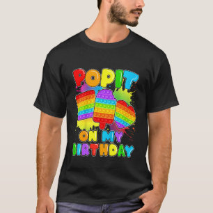 T-shirt Enfants Pop It On My Birday Fidget Sensory Push