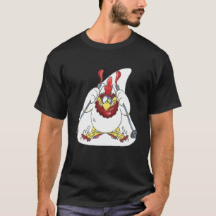 T-shirt Enfants Poulet Fou Ski Alpin Descente