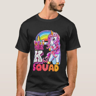 T-shirt Enfants Pré K Squad Flossing Unicorn Retour À L'Éc