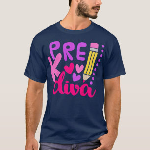 T-shirt Enfants PréK Diva Filles Premier jour de Pré K