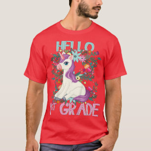 T-shirt Enfants Premier Jour De Filles À L'École Retour À