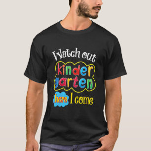 T-shirt Enfants Premier Jour De Maternelle Attention Kinde
