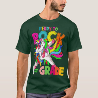 T-shirt Enfants Prêt à rocher 1ère classe Dabbing unicorne