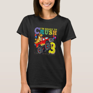 T-shirt Enfants Prêts À Écraser 3 Camion Monster Dinosaur