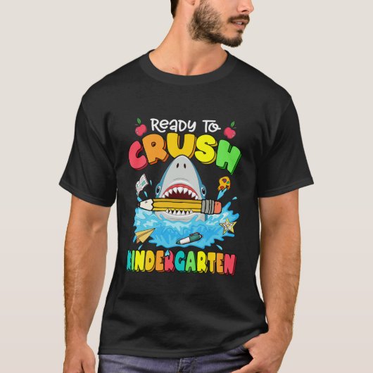 T-shirt Enfants Prêts À Écraser Le Sac À Dos De Requin De (Devant)