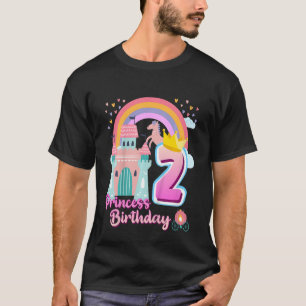 T-shirt Enfants Princess 2e anniversaire Cheval Rainbow Ca