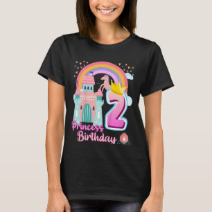 T-shirt Enfants Princess 2e anniversaire Cheval Rainbow Ca