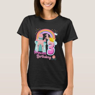 T-shirt Enfants Princess 3e anniversaire Cheval Rainbow Ca