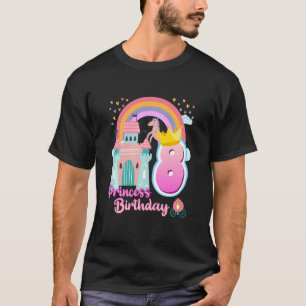 T-shirt Enfants Princess 8e anniversaire Cheval Rainbow Ca