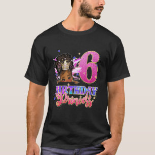 T-shirt Enfants Princesse 6e anniversaire Chemise africain