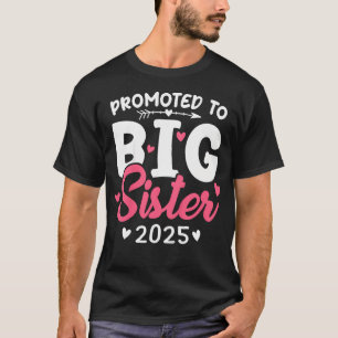 T-shirt Enfants Promus À Big Sister 2025 Je Vais Être Un