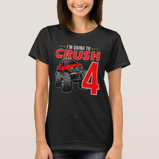 T-shirt Enfants que je vais écraser étant 4 ans 4e naissan