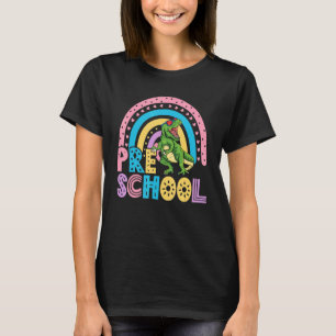 T-shirt Enfants Rainbow Préscolaire Dinosaur Premier Jour