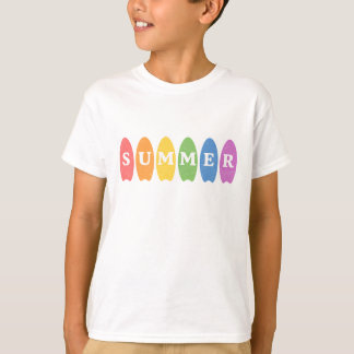 T-Shirt Enfants Rainbow Summer Surfboard