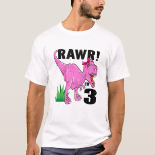 T-shirt Enfants Rawr I'm 3 Dinosaur T Rex 3ème anniversair