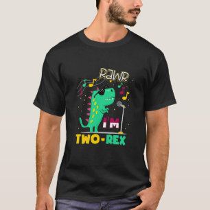 T-shirt Enfants Rawr Je suis deux-Rex 2E Anniversaire Gar