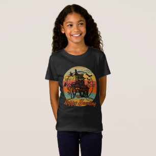 T-Shirt Enfants Retro Halloween Happy Haunting Haunting Ma