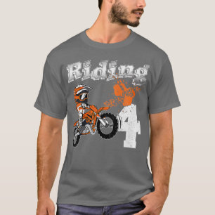 T-shirt Enfants Rider Dans 4 Ans Rider 4e Anniversaire Di
