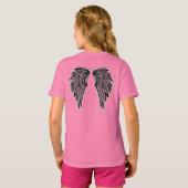 T-shirt Enfants Roses Ange Ailes (Dos entier)