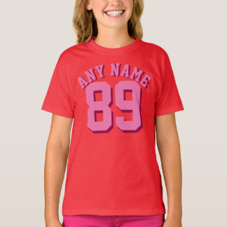 T-shirt Enfants rouges et roses | Sports Jersey Design
