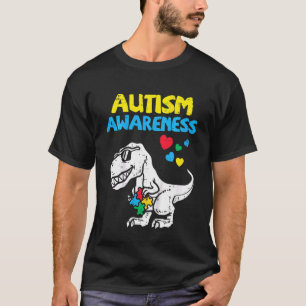 T-shirt Enfants Sensibilisation à l'autisme Trex Dino Dino