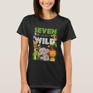 T-shirt Enfants Sept jamais Wild 7Anniversaire Zoo Safari 