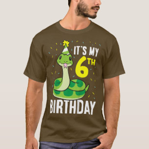T-shirt Enfants Serpent Son 6E Anniversaire 6 Anniversaire