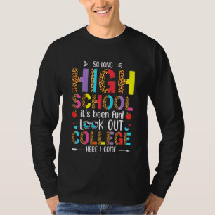 T-shirt Enfants Si Longue École Secondaire Regardez Le Col