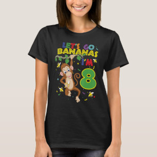 T-shirt Enfants Singe 8e Anniversaire Zoo Allons-y Bananes