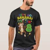 T-shirt Enfants singe 8e anniversaire Zoo Let's Go Bananas (Devant)