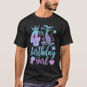 T-shirt Enfants Sirène Anniversaire 4 Anniversaire 4ème Me