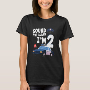 T-shirt Enfants Son Alarme C'est mon 2e anniversaire 2 ans